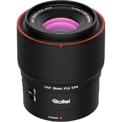 Rollei AF 35 mm F/1.8 Objetivo Fotograma Completo para Nikon Z con Autofoco STM Recubrimiento HFT-X Cuerpo de Metal 498g Compatible con Cámaras APS-C Z50/Z30/Zfc y Full Frame Z9/Z8/Z7/Z6/Z5 Series Rollei AF 35 mm F/1.8 Objetivo Fotograma Completo para Nikon Z con Autofoco STM Recubrimiento HFT-X Cuerpo de Metal 498g Compatible con Cámaras APS-C Z50/Z30/Zfc y Full Frame Z9/Z8/Z7/Z6/Z5 Series