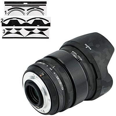 KIWIFOTOS Pegatina protectora para lente de Fujifilm XF 16 mm f/1.4 R WR – Pegatinas 3M – Pegatinas protectoras de película de camuflaje negro KIWIFOTOS Pegatina protectora para lente de Fujifilm XF 16 mm f/1.4 R WR – Pegatinas 3M – Pegatinas protectoras de película de camuflaje negro