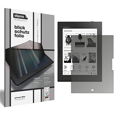 dipos Protector de Pantalla Antiespía para Energy Sistem eReader Pro HD Película protectora mate, filtro de privacidad 4 vías, ajuste perfecto, antiarañazos, sin burbujas, autoadhesivo dipos Protector de Pantalla Antiespía para Energy Sistem eReader Pro HD Película protectora mate, filtro de privacidad 4 vías, ajuste perfecto, antiarañazos, sin burbujas, autoadhesivo