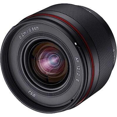 Samyang AF 12 mm F2.0 E para Sony E Mount APSC – Autoenfoque APS-C gran angular objetivo de distancia focal fija Samyang AF 12 mm F2.0 E para Sony E Mount APSC – Autoenfoque APS-C gran angular objetivo de distancia focal fija