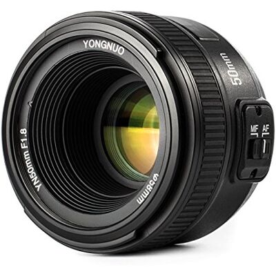 YONGNUO YN 50MM F1.8 Lente Objetivo (Apertura F/1.8) para Nikon DSLR Cámara Fotografía, Enfoque Automático de Gran Apertura + WINGONEER difusión YONGNUO YN 50MM F1.8 Lente Objetivo (Apertura F/1.8) para Nikon DSLR Cámara Fotografía, Enfoque Automático de Gran Apertura + WINGONEER difusión