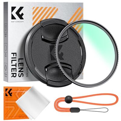 K&F CONCEPT Nano-Klear 49mm Filtro UV con Tapa de Lente Un Paño de Limpieza K&F CONCEPT Nano-Klear 49mm Filtro UV con Tapa de Lente Un Paño de Limpieza