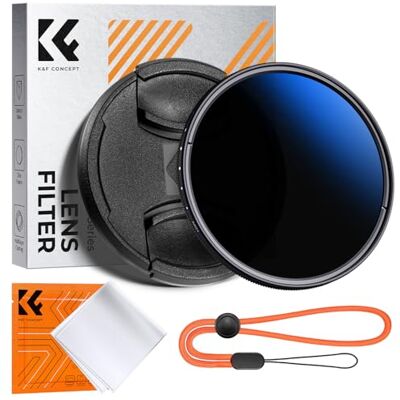 K&F CONCEPT Nano-Klear 58mm Filtro Variable ND2-400 con Tapa de Objetivo K&F CONCEPT Nano-Klear 58mm Filtro Variable ND2-400 con Tapa de Objetivo