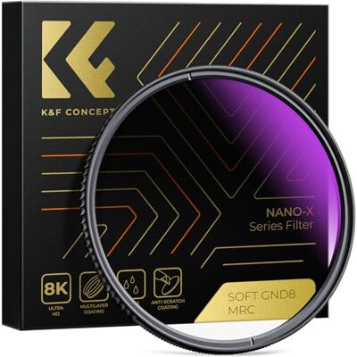 K&F CONCEPT Nano-Xcel 52mm Soft GND8 Filtro de Densidad Neutra Graduado K&F CONCEPT Nano-Xcel 52mm Soft GND8 Filtro de Densidad Neutra Graduado