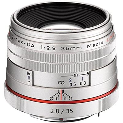 Pentax 35mm f:2.8 Macro Objetivo para (Distancia Focal Fija 35mm, Apertura f/2.8-22, diámetro: 49mm), Plata Pentax 35mm f:2.8 Macro Objetivo para (Distancia Focal Fija 35mm, Apertura f/2.8-22, diámetro: 49mm), Plata