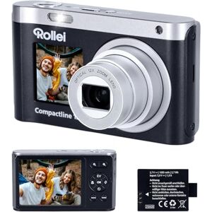Rollei Camara Digital 64MP 4K Compactline 12X Cámara de Fotos Compacta Zoom Óptico 12x con Doble Pantalla Vlog Camera Portátil para Adolescentes Principiantes, Camara-Fotos-Digital-Camera-Fotográfica Rollei Camara Digital 64MP 4K Compactline 12X Cámara de Fotos Compacta Zoom Óptico 12x con Doble Pantalla Vlog Camera Portátil para Adolescentes Principiantes, Camara-Fotos-Digital-Camera-Fotográfica