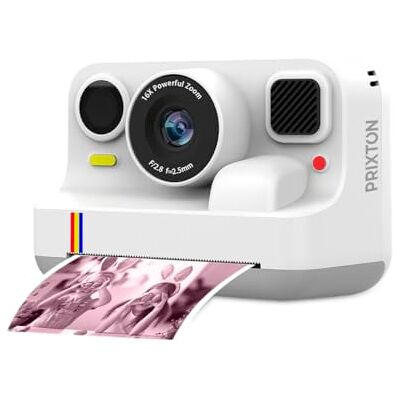 PRIXTON Cámara Infantil Instantánea Click&Go con Impresora, 48MP, Vídeo Full HD 1080p, Zoom 16X, Pantalla 2,4”, Juegos, Marcos Divertidos y 4 Rollos de Papel Incluidos PRIXTON Cámara Infantil Instantánea Click&Go con Impresora, 48MP, Vídeo Full HD 1080p, Zoom 16X, Pantalla 2,4”, Juegos, Marcos Divertidos y 4 Rollos de Papel Incluidos