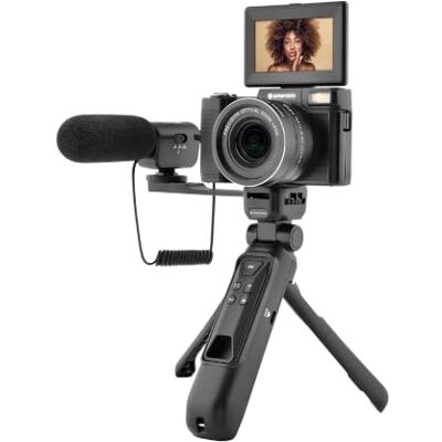 AgfaPhoto Realishot VLG-4K Kit Vlogging Caméra 24MP, Vidéo 4K, Ecran LCD 3’’, Zoom Numérique 16X, Capteur CMOS, Batterie Lithium Noir AgfaPhoto Realishot VLG-4K Kit Vlogging Caméra 24MP, Vidéo 4K, Ecran LCD 3’’, Zoom Numérique 16X, Capteur CMOS, Batterie Lithium Noir