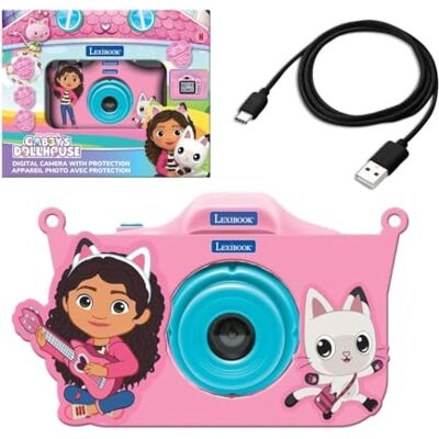 LEXIBOOK , La Casa de Gabby, Cámara Infantil con Funda, LEXIBOOK , La Casa de Gabby, Cámara Infantil con Funda,