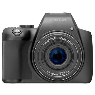 PRIXTON Cámara Digital 4K UHD 64MP Voyager DC700, Cámara de Fotos Wi-Fi y APP, Estabilización Anti‑Shake, Detección Facial, Flash XENON, Zoom Óptico 10X, Pantalla IPS 2,88”, USB-C, MicroSD hasta 256GB PRIXTON Cámara Digital 4K UHD 64MP Voyager DC700, Cámara de Fotos Wi-Fi y APP, Estabilización Anti‑Shake, Detección Facial, Flash XENON, Zoom Óptico 10X, Pantalla IPS 2,88”, USB-C, MicroSD hasta 256GB
