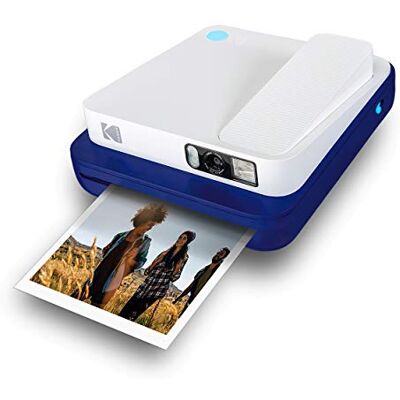 Kodak SMILE Classic Cámara Instantánea Digital c/Bluetooth, 16MP, 35 impresiones p/carga, Incluye papel ZINK 3,5 x 4,25", marcos con stickers, Azul Kodak SMILE Classic Cámara Instantánea Digital c/Bluetooth, 16MP, 35 impresiones p/carga, Incluye papel ZINK 3,5 x 4,25", marcos con stickers, Azul