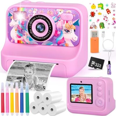 ZQEJEFD Camara Fotos Infantil Instantanea,1080P 2,4" HD Cámara Instantánea para Niños con 32GB Tarjeta,Papel de Impresión y Bolígrafos de Colores,Selfi Camara Instanea,Regalo para Niños de 3 a 12 Años ZQEJEFD Camara Fotos Infantil Instantanea,1080P 2,4" HD Cámara Instantánea para Niños con 32GB Tarjeta,Papel de Impresión y Bolígrafos de Colores,Selfi Camara Instanea,Regalo para Niños de 3 a 12 Años