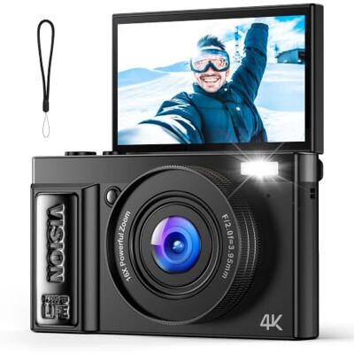 QIUOIO Camara de Fotos Digital 4K Profesional: Cámara Digital con Pantalla Abatible 180° Camaras Compacta con 32GB Tarjeta 16X Zoom Camara para Principiantes Niña Niños Chico Negro YYZA9 QIUOIO Camara de Fotos Digital 4K Profesional: Cámara Digital con Pantalla Abatible 180° Camaras Compacta con 32GB Tarjeta 16X Zoom Camara para Principiantes Niña Niños Chico Negro YYZA9