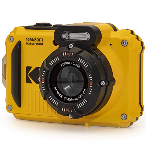 Kodak Pixpro WPZ2 - Cámara de Fotos Digital compacta (16 Mpx, Resistente al Agua y a los Golpes), Color Amarillo y Amarillo