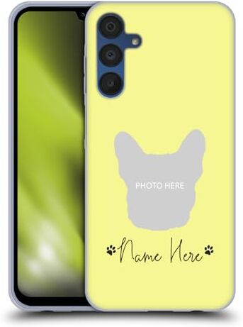 Head Case Designs Personalizada Individualizada Estuches para Mascotas Cabeza y Nombre Amarillo Caso Funda de Gel Suave Compatible con Samsung Galaxy A15