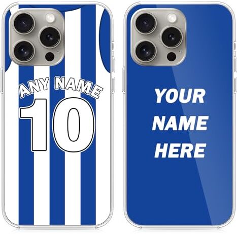 LucBuy Funda de Teléfono Personalizada con Nombre y Número, Funda Protectora Personalizada para Club de Fans de Deportes de Pelota de Jersey Compatible con iPhone 15 14 12 13 11 Pro Max XR 6 7 8 Plus (B1)