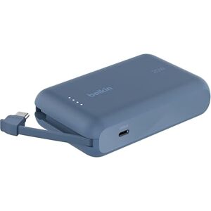 Belkin BoostCharge batería Externa de 10 000 mAh, Power Bank portátil con Cable Integrado PD (20 W), Carga rápida por USB-C Power Delivery 10K, Cargador móvil, iPhone 16, iPad Pro, Galaxy S24 y Otros Belkin BoostCharge batería Externa de 10 000 mAh, Power Bank portátil con Cable Integrado PD (20 W), Carga rápida por USB-C Power Delivery 10K, Cargador móvil, iPhone 16, iPad Pro, Galaxy S24 y Otros