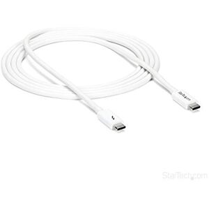 StarTech .com Cable Thunderbolt 3 Pasivo de 2m, 20Gbps, PD 100W, Vídeo 4K, Cable Thunderbolt, Compatible con USB4 / Modo Alt DP, Thunderbolt 4, USB 3.2, USB-C, Blanco (TBLT34MM2MW) StarTech .com Cable Thunderbolt 3 Pasivo de 2m, 20Gbps, PD 100W, Vídeo 4K, Cable Thunderbolt, Compatible con USB4 / Modo Alt DP, Thunderbolt 4, USB 3.2, USB-C, Blanco (TBLT34MM2MW)