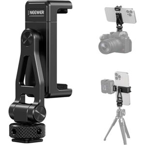 NEEWER Soporte de Trípode Metal para Teléfono con Zapatas Frías, Rosca 1/4",Tilt 180°, Rotación 360°, Phone Clamp Ajustable para Movil Compatible con iPhone 16 15 Pro MAX S24 Ultra Camera Cage, GA010 NEEWER Soporte de Trípode Metal para Teléfono con Zapatas Frías, Rosca 1/4",Tilt 180°, Rotación 360°, Phone Clamp Ajustable para Movil Compatible con iPhone 16 15 Pro MAX S24 Ultra Camera Cage, GA010