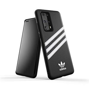 Adidas Originals Diseñado para Huawei P40 Pro Funda Carcasa de Tres Rayas - Negro y Blanco