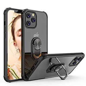 WATACHE Compatible con iPhone 13 Pro Max Case, Crystal Clear Armor Defender Design Hybrid Protective Phone Case Cover con [Ring Holder Kickstand] [Magnetic Car Mount Feature] para iPhone 13 Pro Max,Negro