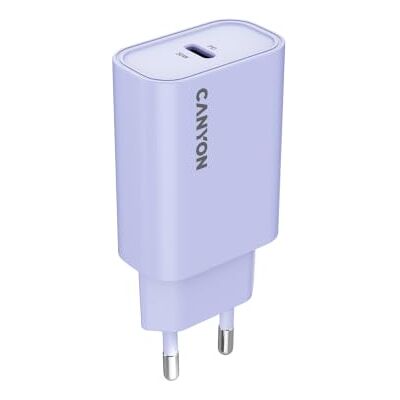 Canyon OnCharge 30CL 30W USB-C Wall Charger, Power Delivery Fast Charging, 1 puerto EU Plug Power Adapter Compact Travel Charger, Purple Canyon OnCharge 30CL 30W USB-C Wall Charger, Power Delivery Fast Charging, 1 puerto EU Plug Power Adapter Compact Travel Charger, Purple