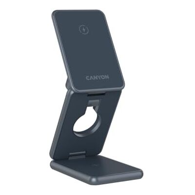 Canyon OnCharge 309 Cargador inalámbrico magnético plegable 3 en 1, 15 W, carga rápida para iPhone, Apple Watch y auriculares, carcasa de aluminio, compatible con Qi, apto para viajes, metal Canyon OnCharge 309 Cargador inalámbrico magnético plegable 3 en 1, 15 W, carga rápida para iPhone, Apple Watch y auriculares, carcasa de aluminio, compatible con Qi, apto para viajes, metal