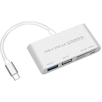 Shot Case Adaptador 5 en 1 Tipo C para Samsung Galaxy A70 Smartphone Lector de Tarjetas SD TF USB 2.0 3.0 Micro-USB (Gris) Shot Case Adaptador 5 en 1 Tipo C para Samsung Galaxy A70 Smartphone Lector de Tarjetas SD TF USB 2.0 3.0 Micro-USB (Gris)