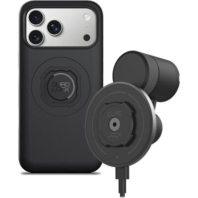 Quad Kit de soporte para teléfono de coche con cabezal de carga inalámbrico MAG V2 y funda de teléfono MAG para iPhone 17 Pro Max Quad Kit de soporte para teléfono de coche con cabezal de carga inalámbrico MAG V2 y funda de teléfono MAG para iPhone 17 Pro Max