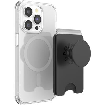 PopSockets Billetera para Teléfono MagSafe, Porta-Tarjetas con Grip, Black Black PopSockets Billetera para Teléfono MagSafe, Porta-Tarjetas con Grip, Black Black