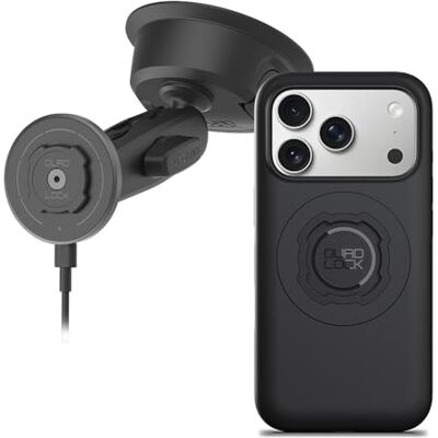 Quad Soporte de teléfono de coche con ventosa resistente con funda para teléfono MAG y cabezal de carga inalámbrico MAG para iPhone 17 Pro Quad Soporte de teléfono de coche con ventosa resistente con funda para teléfono MAG y cabezal de carga inalámbrico MAG para iPhone 17 Pro