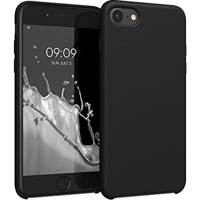 kwmobile Carcasa Compatible con Apple iPhone SE (2022/2020) / iPhone 8/7 Funda Case TPU y Silicona antigolpes Apto Carga inalámbrica Negro kwmobile Carcasa Compatible con Apple iPhone SE (2022/2020) / iPhone 8/7 Funda Case TPU y Silicona antigolpes Apto Carga inalámbrica Negro