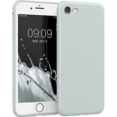 kwmobile Carcasa Compatible con Apple iPhone SE (2022/2020) / 8/7 Funda con Bordes elevados Apto Carga inalámbrica Gris Claro Mate Mate kwmobile Carcasa Compatible con Apple iPhone SE (2022/2020) / 8/7 Funda con Bordes elevados Apto Carga inalámbrica Gris Claro Mate Mate