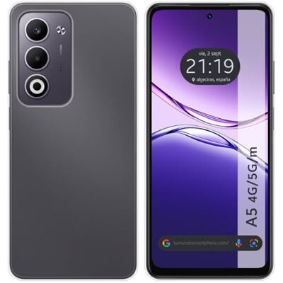 Tumundosmartphone Funda Silicona Gel TPU Transparente para OPPO A5m / A5 4G / 5G Tumundosmartphone Funda Silicona Gel TPU Transparente para OPPO A5m / A5 4G / 5G