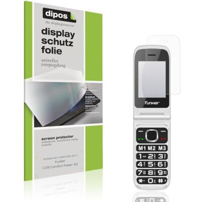 dipos 4x Protector de Pantalla mate para Funker C250 Comfort Power 4G dipos 4x Protector de Pantalla mate para Funker C250 Comfort Power 4G