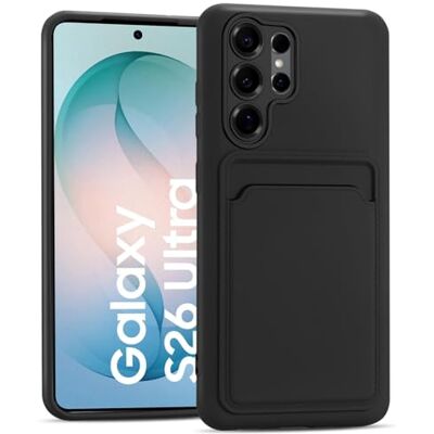 Verco Funda para Samsung Galaxy S26 Ultra Case Silicona, Funda para Teléfono Móvil con Tarjetero Funda Delgada para Samsung S26 Ultra 5G Funda Negro Verco Funda para Samsung Galaxy S26 Ultra Case Silicona, Funda para Teléfono Móvil con Tarjetero Funda Delgada para Samsung S26 Ultra 5G Funda Negro