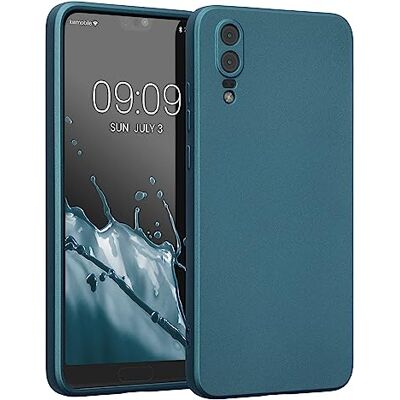 kwmobile Carcasa Compatible con Huawei P20 Funda Funda Ultrafina de TPU con Bordes elevados Azul metálico kwmobile Carcasa Compatible con Huawei P20 Funda Funda Ultrafina de TPU con Bordes elevados Azul metálico