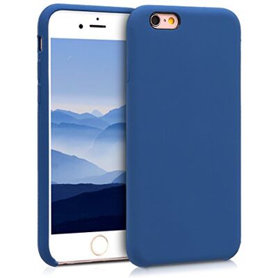 kwmobile Carcasa Compatible con Apple iPhone 6 / 6S Funda Case TPU y Silicona antigolpes Apto Carga inalámbrica Azul Marino kwmobile Carcasa Compatible con Apple iPhone 6 / 6S Funda Case TPU y Silicona antigolpes Apto Carga inalámbrica Azul Marino