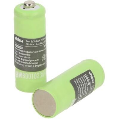 vhbw 2X batería Compatible con Hagenuk Classico teléfono fijo o inalámbrico (400 mAh, 1,2 V, NiMH), Reemplaza 2/3 AAA, GP40AAA, GP40AAAM, GP40AAAMC vhbw 2X batería Compatible con Hagenuk Classico teléfono fijo o inalámbrico (400 mAh, 1,2 V, NiMH), Reemplaza 2/3 AAA, GP40AAA, GP40AAAM, GP40AAAMC