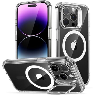 ESR Classic Hybrid Funda para iPhone 14 Pro con Soporte Flex, Transparente Antiamarilleo duradero, Soporte cámara, Compatible con MagSafe, Protección militar 3X, Funda Magnética, Resistente a rayones ESR Classic Hybrid Funda para iPhone 14 Pro con Soporte Flex, Transparente Antiamarilleo duradero, Soporte cámara, Compatible con MagSafe, Protección militar 3X, Funda Magnética, Resistente a rayones