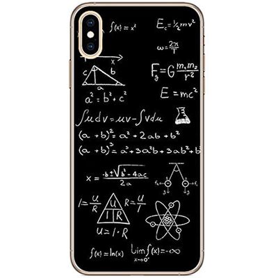 Tumundosmartphone Funda Gel TPU para iPhone XS MAX diseño Formulas Dibujos Tumundosmartphone Funda Gel TPU para iPhone XS MAX diseño Formulas Dibujos