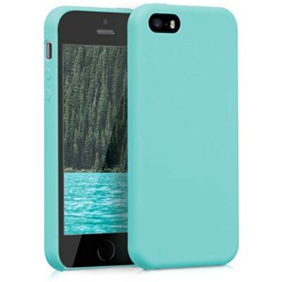 kwmobile Carcasa Compatible con Apple iPhone SE (1.ª Gen. 2016) / iPhone 5 / 5S Funda Case TPU y Silicona antigolpes Apto Carga inalámbrica Menta kwmobile Carcasa Compatible con Apple iPhone SE (1.ª Gen. 2016) / iPhone 5 / 5S Funda Case TPU y Silicona antigolpes Apto Carga inalámbrica Menta