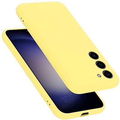 Cadorabo Funda de Silicona Compatible con Samsung Galaxy S23, Funda Protectora de Cuerpo Completo para Galaxy S23- Resistente a arañazos y Golpes Fina Funda de TPU Liquid Amarillo Cadorabo Funda de Silicona Compatible con Samsung Galaxy S23, Funda Protectora de Cuerpo Completo para Galaxy S23- Resistente a arañazos y Golpes Fina Funda de TPU Liquid Amarillo