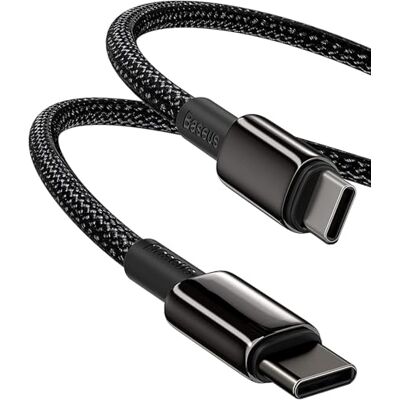Baseus Cable USB C, cable de carga rápida 100W PD 5A QC 4.0 USB C a USB C, cable de datos tipo C trenzado de nailon para Samsung S21 S20+ S10 Note 10 iPad Pro MacBook Pro Google Pixel (2M) Baseus Cable USB C, cable de carga rápida 100W PD 5A QC 4.0 USB C a USB C, cable de datos tipo C trenzado de nailon para Samsung S21 S20+ S10 Note 10 iPad Pro MacBook Pro Google Pixel (2M)