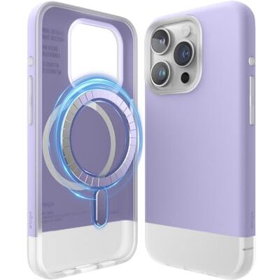elago Funda Magnética Glide para iPhone 15 Pro Compatible con MagSafe, Diseño de Dos Tonos, PC + TPU, Protección Completa y Cámara Reforzada (Morado/Transparente) elago Funda Magnética Glide para iPhone 15 Pro Compatible con MagSafe, Diseño de Dos Tonos, PC + TPU, Protección Completa y Cámara Reforzada (Morado/Transparente)