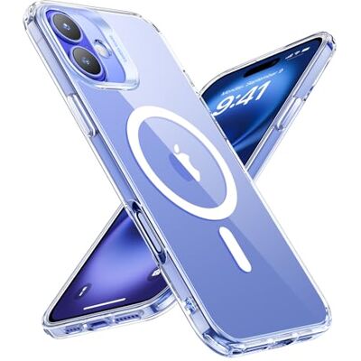 ESR Classic Hybrid Funda para iPhone 16, Transparente Resistente al amarilleo, Ultra delgado, Protección caídas 3X militar, Funda magnética para móvil, Absorción de impactos ESR Classic Hybrid Funda para iPhone 16, Transparente Resistente al amarilleo, Ultra delgado, Protección caídas 3X militar, Funda magnética para móvil, Absorción de impactos