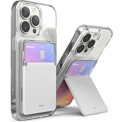 Ringke Stand Slot Card Holder, Cartera de Tarjeta Adhesiva con Soporte para Funda Teléfono Móvil, Compatible con Funda iPhone 13/12/11/Pro/Max, Samsung Galaxy S22 Ultra y Más Clear & Light Gray Ringke Stand Slot Card Holder, Cartera de Tarjeta Adhesiva con Soporte para Funda Teléfono Móvil, Compatible con Funda iPhone 13/12/11/Pro/Max, Samsung Galaxy S22 Ultra y Más Clear & Light Gray