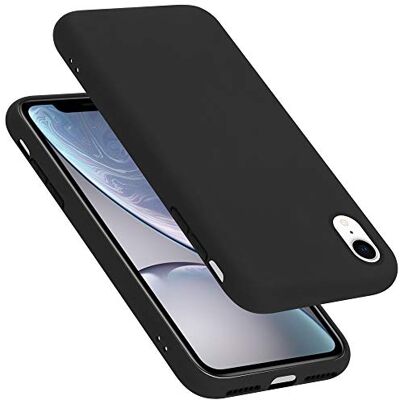 Cadorabo Funda de Silicona Compatible con Apple iPhone XR, Funda Protectora de Cuerpo Completo para iPhone XR- Resistente a arañazos y Golpes Fina Funda de TPU Liquid Negro Cadorabo Funda de Silicona Compatible con Apple iPhone XR, Funda Protectora de Cuerpo Completo para iPhone XR- Resistente a arañazos y Golpes Fina Funda de TPU Liquid Negro