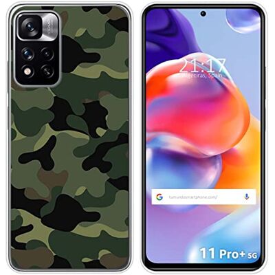 Tumundosmartphone Funda Silicona para Xiaomi Redmi Note 11 Pro+ Plus 5G diseño Camuflaje Dibujos Tumundosmartphone Funda Silicona para Xiaomi Redmi Note 11 Pro+ Plus 5G diseño Camuflaje Dibujos