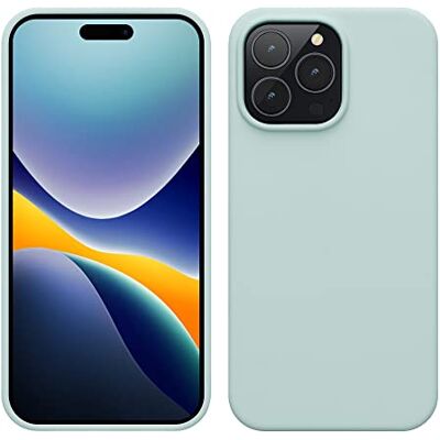 kwmobile Carcasa para iPhone 14 Pro MAX Funda Case TPU y Silicona para Smartphone con Interior de Microfibra Suave Protector antigolpes para móvil Apto Carga inalámbrica Menta Cool kwmobile Carcasa para iPhone 14 Pro MAX Funda Case TPU y Silicona para Smartphone con Interior de Microfibra Suave Protector antigolpes para móvil Apto Carga inalámbrica Menta Cool